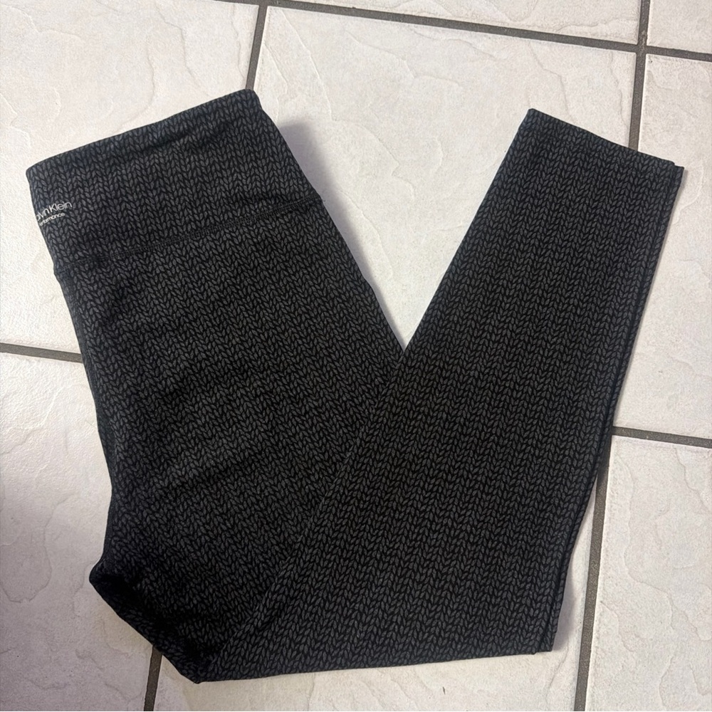 Calvin Klein Women's Pants Sz XLg Black Pant Legging Profes Career Faux Leather